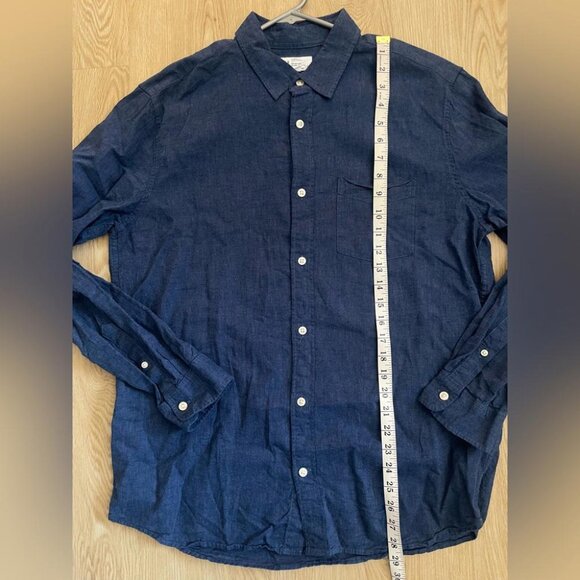 Minimalist Casual GAP Linen Long-Sleeve Shirt Relaxed Breezy Spring Summer Ready - Picture 8 of 10